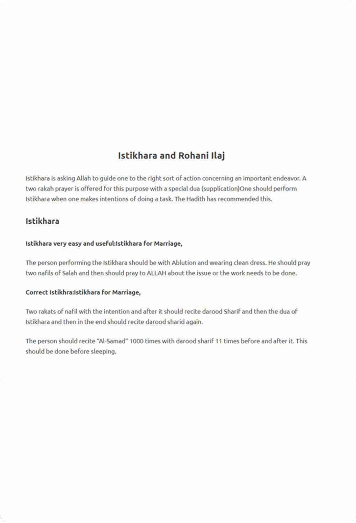 Online Istikhara - Rohani Ilaj Center